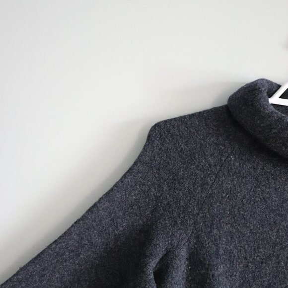 Aritzia Community Women's Sz S Blue Wool Turtleneck Stretch Pullover Sweater - Picture 3 of 11